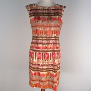 Tahari Sheath Dress Linen/Rayon 6